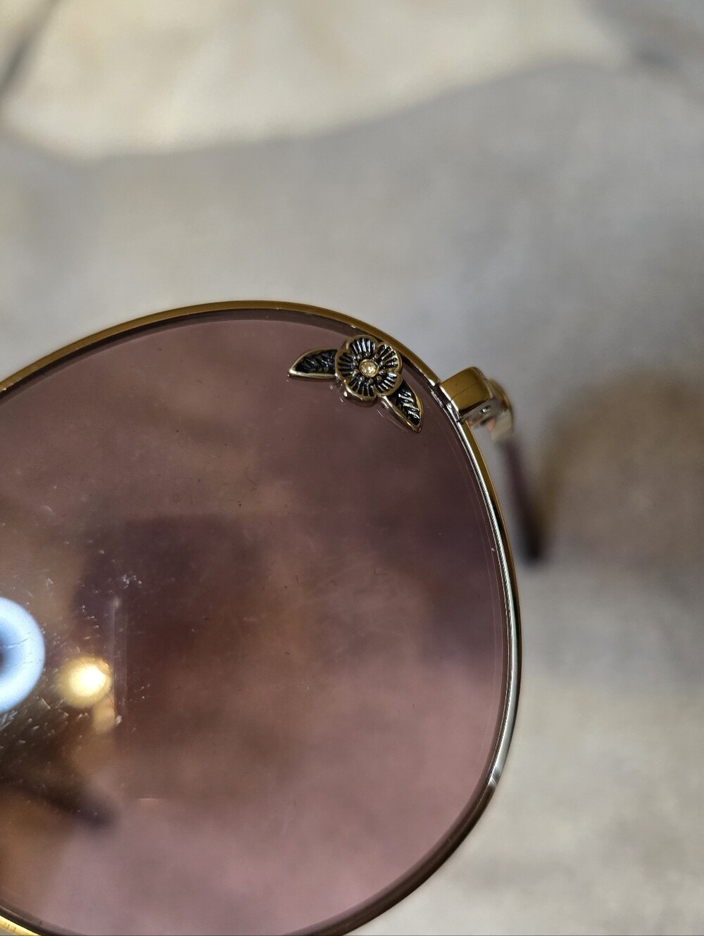 Coach Gold Frame Sunglasses - Picture 3 of 5